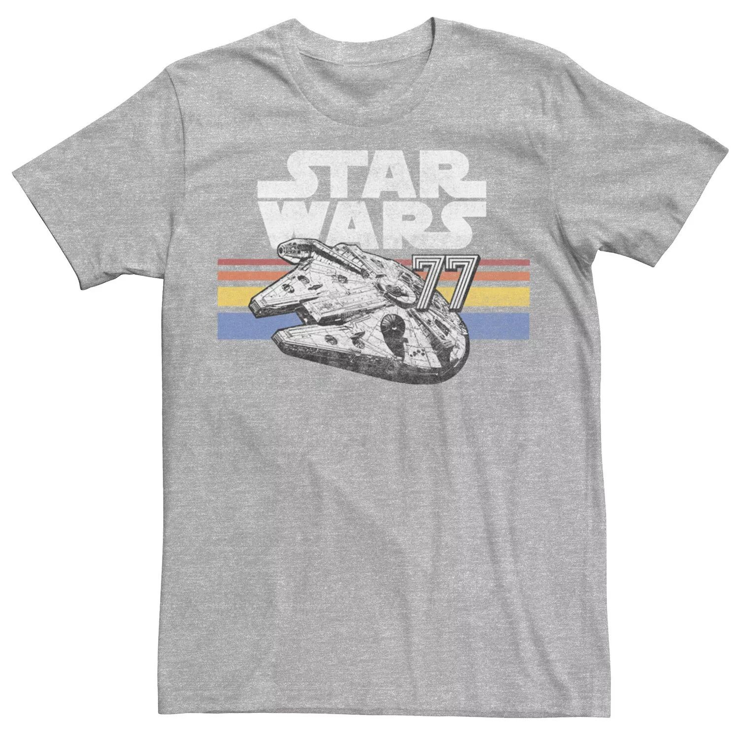 Мужская футболка с логотипом Star Wars Millennium Falcon 77 Retro Lines
Мужская футболка с логотипом Star Wars Millennium Falcon 77 Retro Lines