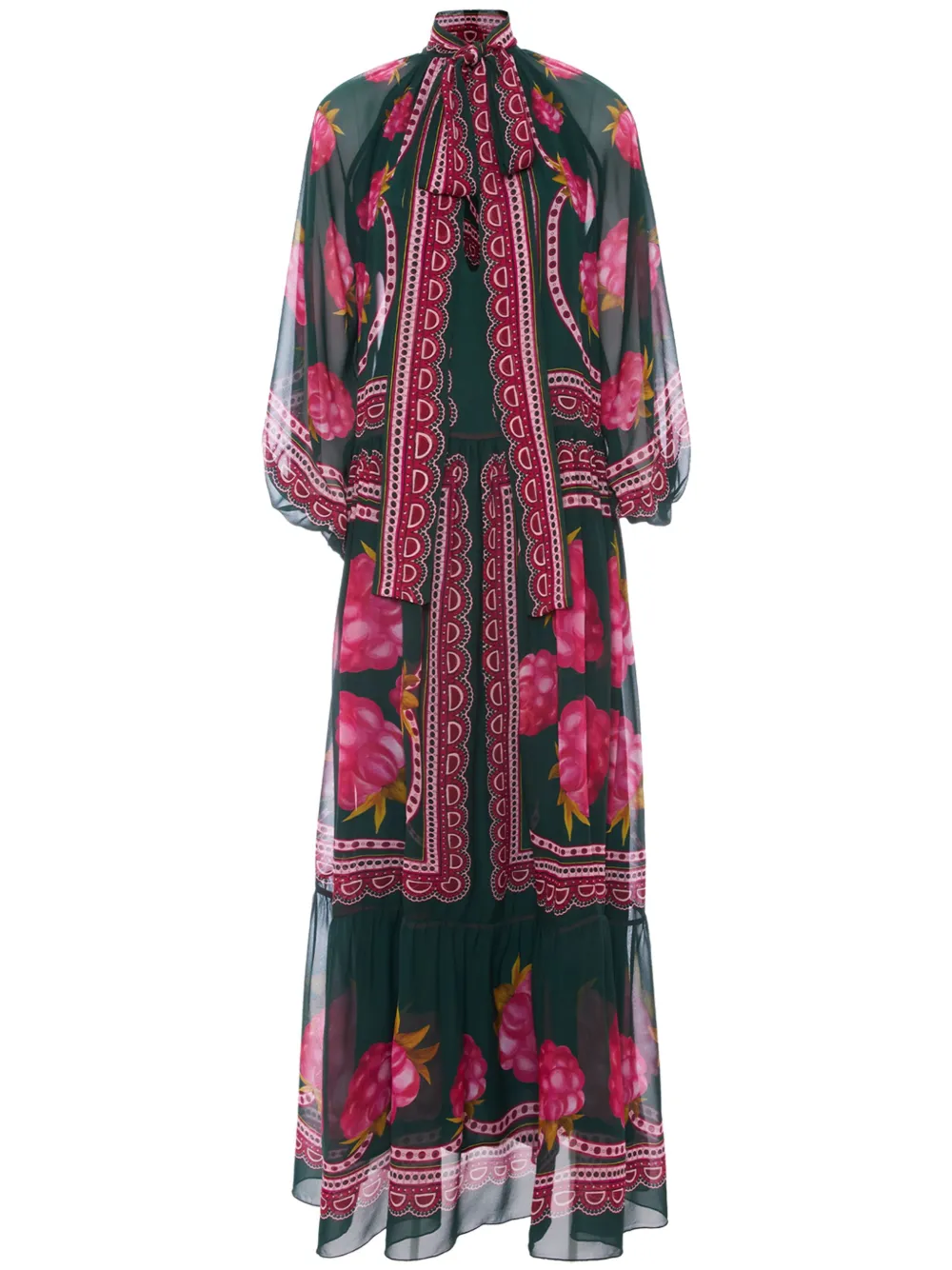 Шелковое платье Athena с графичным принтом La DoubleJ, зеленый 
Шелковое платье Athena с графичным принтом La DoubleJ, зеленый