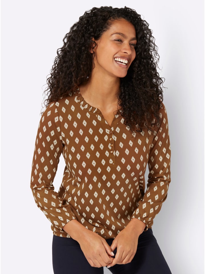 Рубашка с длинными рукавами с принтом коньяка и экрю WITT WEIDEN
Рубашка с длинными рукавами с принтом коньяка и экрю WITT WEIDEN