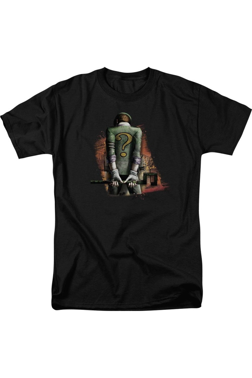 Футболка с коротким рукавом для взрослых Batman Arkham City Riddler Convicted Gildan, черный
Футболка с коротким рукавом для взрослых Batman Arkham City Riddler Convicted Gildan, черный