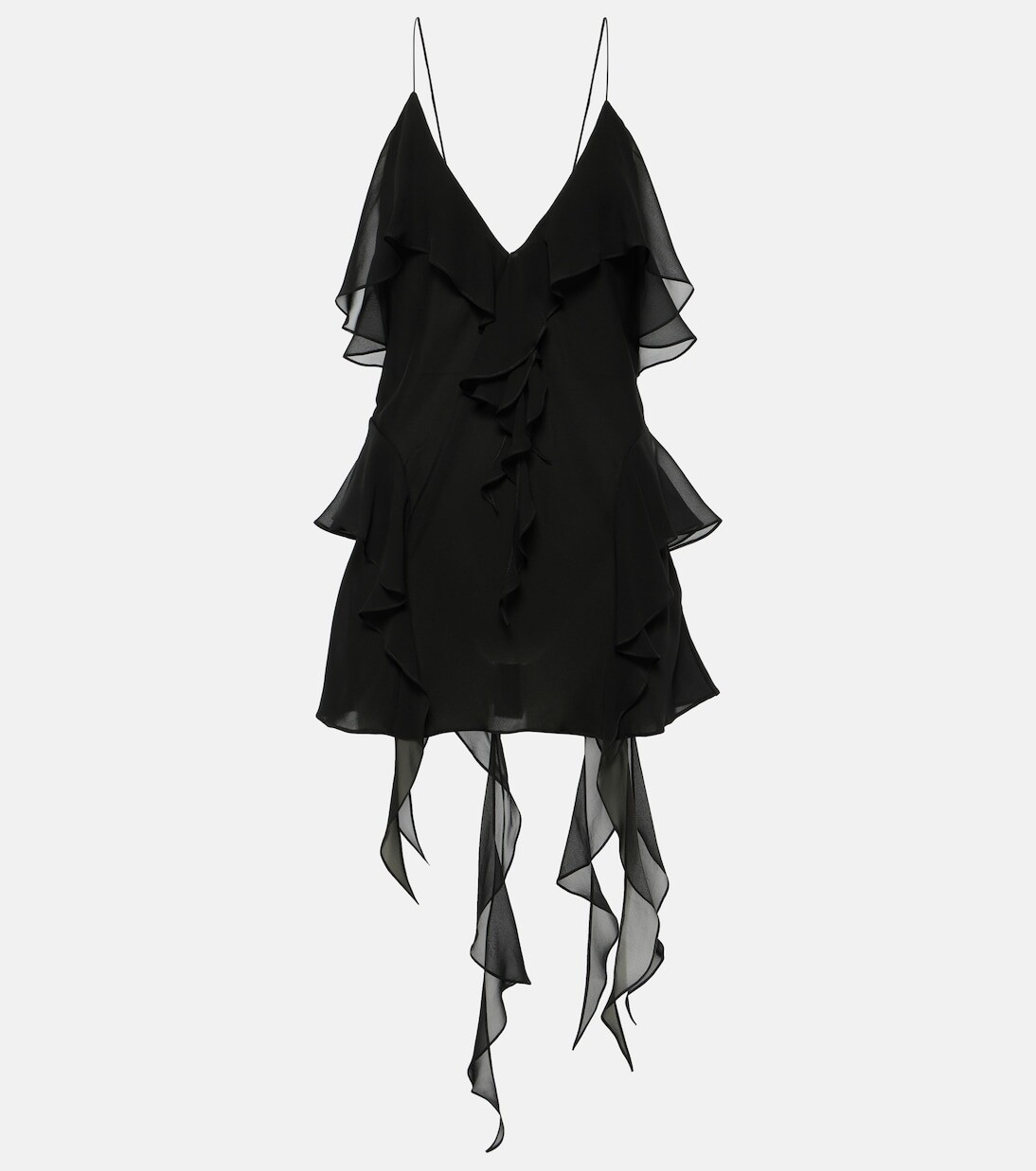 Топ piet из шелкового шифона с оборками Khaite, черный
Топ piet из шелкового шифона с оборками Khaite, черный