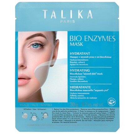 Bio Enzymes Mask Увлажняющая маска для лица с биоцеллюлозой - Увлажняющая маска для сухой кожи - Питательная маска «Как вторая кожа», Talika
Bio Enzymes Mask Увлажняющая маска для лица с биоцеллюлозой - Увлажняющая маска для сухой кожи - Питательная маска «Как вторая кожа», Talika