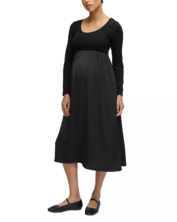 Платье для беременных, выполненное в смешанной технике Ingrid & Isabel, черный
Платье для беременных, выполненное в смешанной технике Ingrid & Isabel, черный