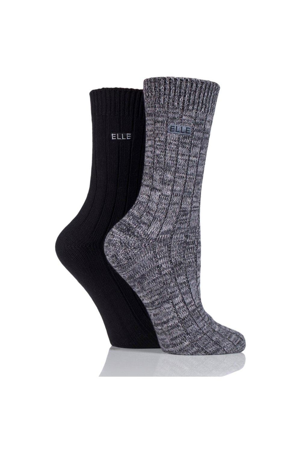 2 пары массивных хлопковых носков в рубчик ELLE, черный
2 пары массивных хлопковых носков в рубчик ELLE, черный