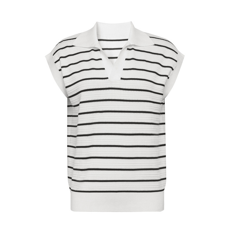 Вязаный жилет Deep Breath без рукавов в полоску, черный
Вязаный жилет Deep Breath без рукавов в полоску, черный