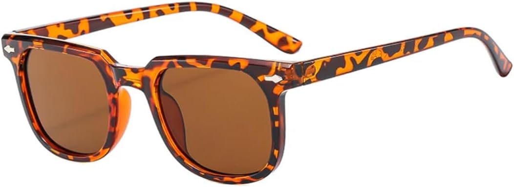 Классические солнцезащитные очки в квадратной оправе с заклепками для женщин и мужчин, в стиле ретро, для рыбалки и спорта, защита от УФ-излучения UV400 TVTBBVV, Leopard Brown
Классические солнцезащитные очки в квадратной оправе с заклепками для женщин и мужчин, в стиле ретро, для рыбалки и спорта, защита от УФ-излучения UV400 TVTBBVV, Leopard Brown