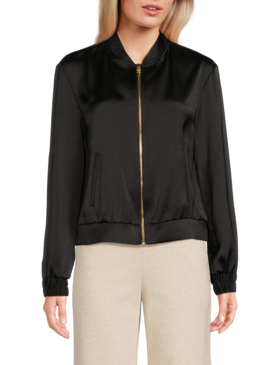 Куртка-бомбер на молнии Halston, черный
Куртка-бомбер на молнии Halston, черный