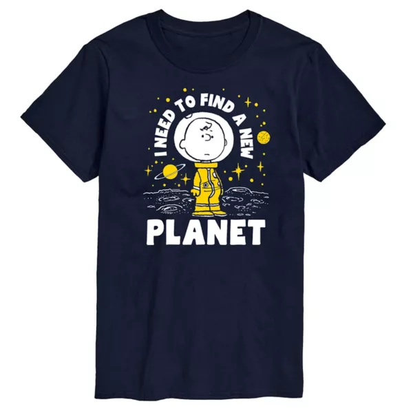 Мужская футболка Peanuts с принтом "Другая планета" Licensed Character, синий
Мужская футболка Peanuts с принтом "Другая планета" Licensed Character, синий