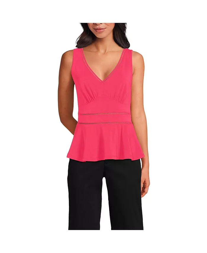 Женская облегченная майка-пеплум с V-образным вырезом Lands' End, розовый
Женская облегченная майка-пеплум с V-образным вырезом Lands' End, розовый