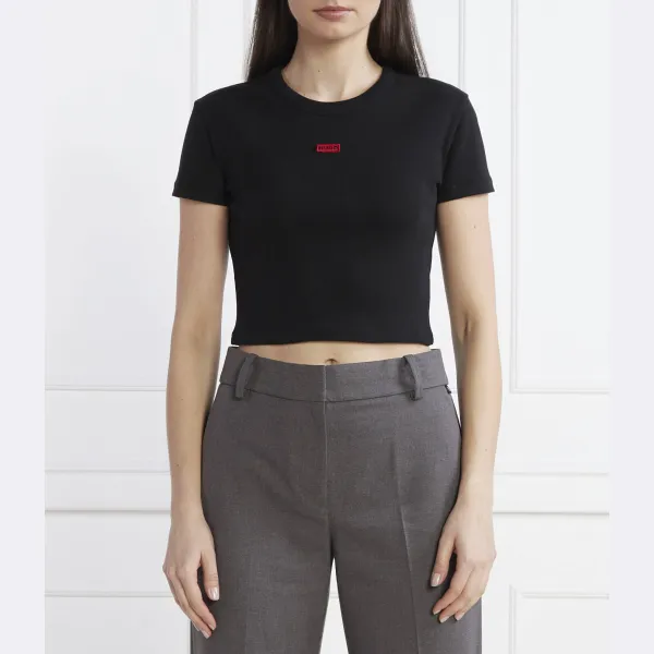 Deluisa_1 укороченная футболка Hugo, черный 
Deluisa_1 укороченная футболка Hugo, черный