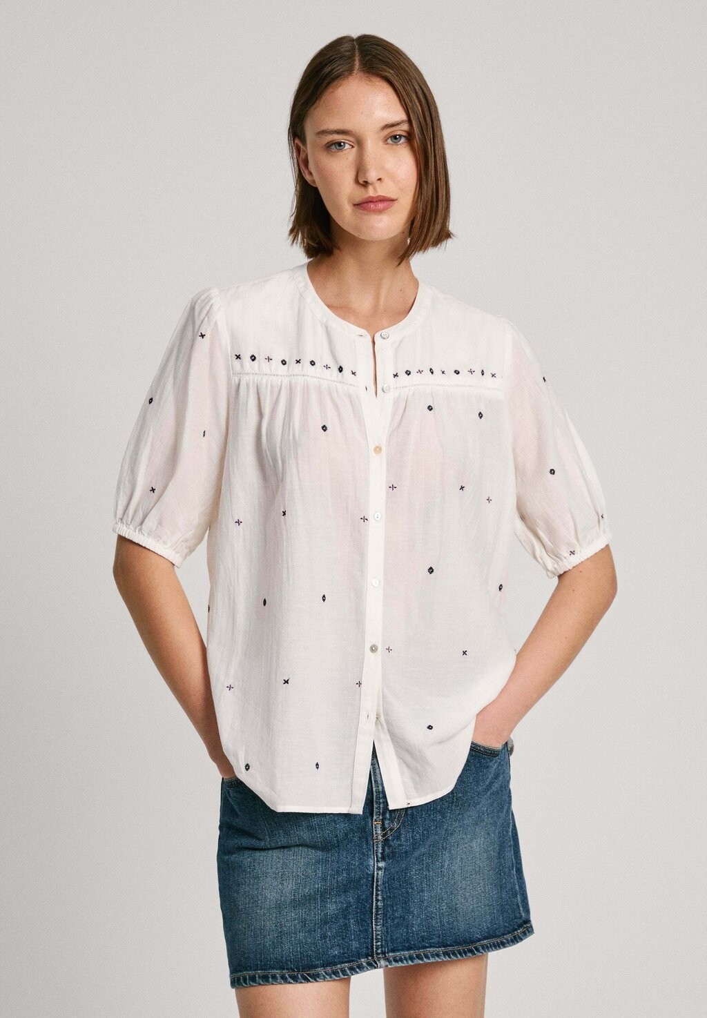 Блуза NADINE Pepe Jeans, белый 
Блуза NADINE Pepe Jeans, белый