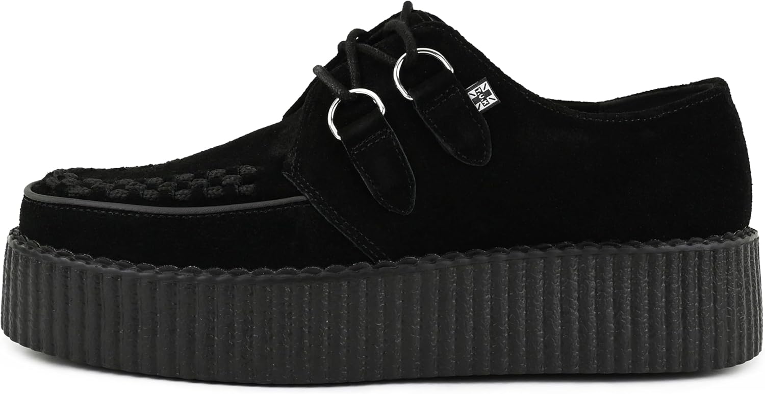 Туфли T.U.K. Suede Viva Mondo Creepers для женщин и мужчин, шнурованные платформы, черный
Туфли T.U.K. Suede Viva Mondo Creepers для женщин и мужчин, шнурованные платформы, черный
