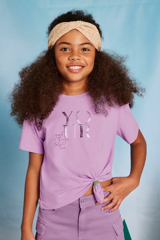 Детская хлопковая футболка Mayoral, фиолетовый
Детская хлопковая футболка Mayoral, фиолетовый