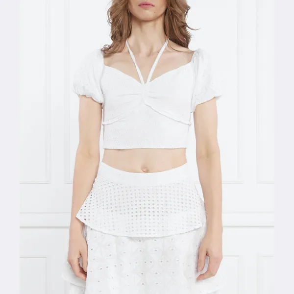 Облегающий топ Guess, белый
Облегающий топ Guess, белый