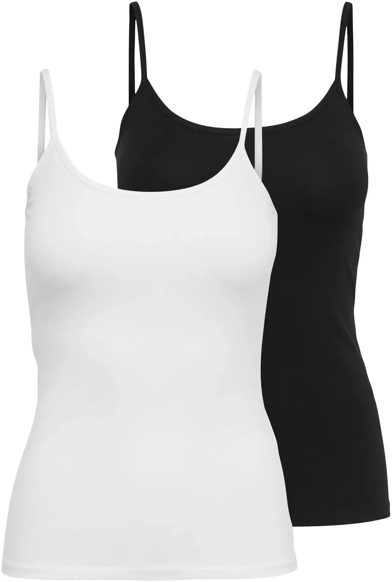 Only топ-спагетти (2 шт. в упаковке), эластичный, белый
Only топ-спагетти (2 шт. в упаковке), эластичный, белый