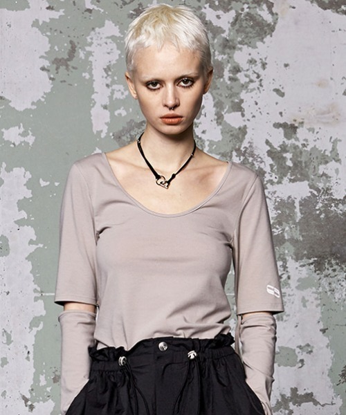 WOOALONG Футболка облегающего кроя со съемным логотипом, A'GEM, бежевый
WOOALONG Футболка облегающего кроя со съемным логотипом, A'GEM, бежевый