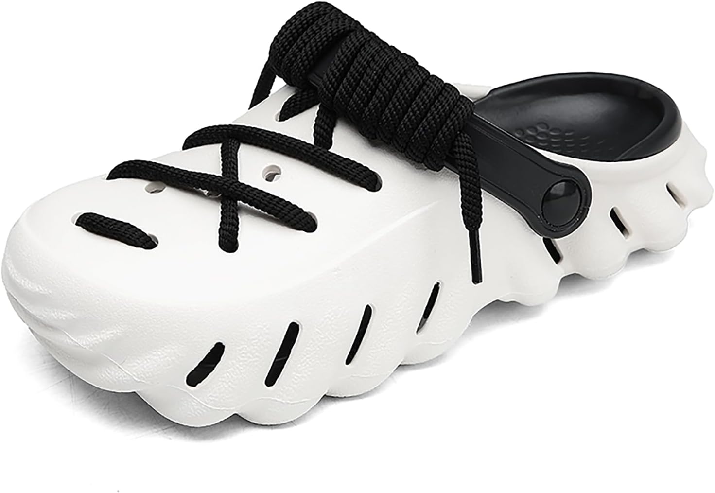 Женские, мужские и сабо-мюли на платформе EVA с шнуровкой, удобные, легкие, без застежек, с нескользящей подошвой, дышащие, сандалии-шлепанцы для повседневного ношения, пляжа, бассейна и улицы Twodnawk, белый/черный
Женские, мужские и сабо-мюли на платформе EVA с шнуровкой, удобные, легкие, без застежек, с нескользящей подошвой, дышащие, сандалии-шлепанцы для повседневного ношения, пляжа, бассейна и улицы Twodnawk, белый/черный