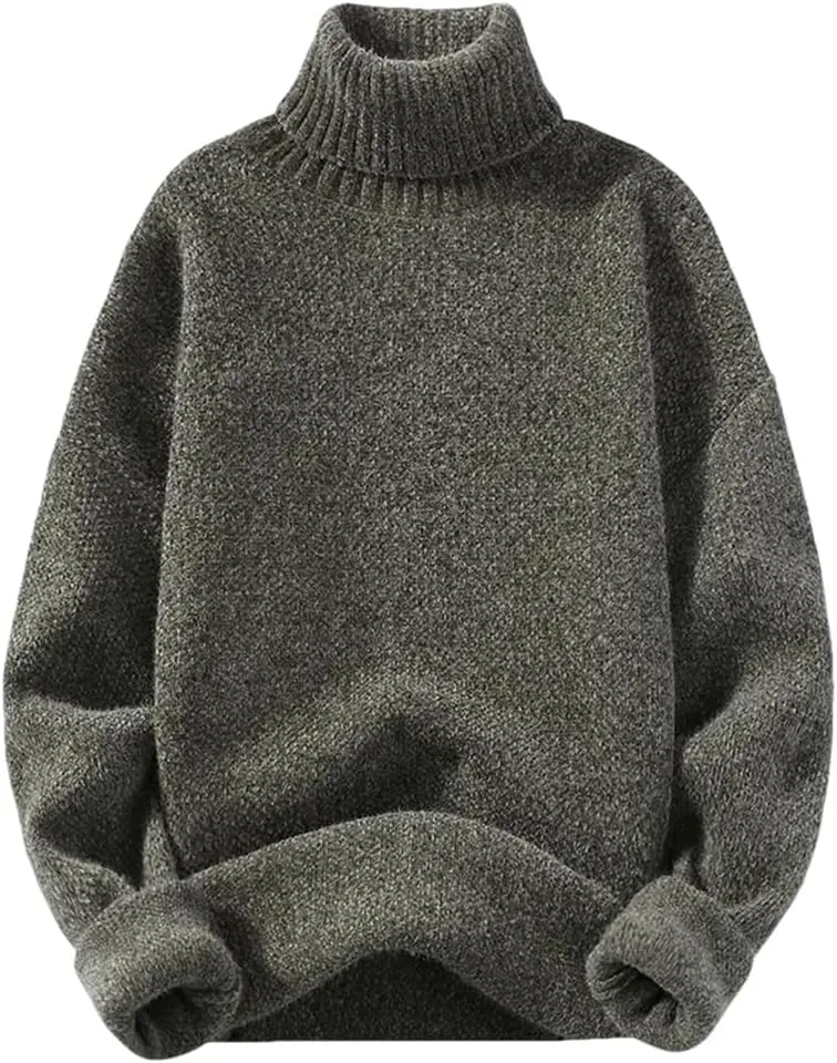 Мужской водолазка вязаный свитер утепленный
Мужской водолазка вязаный свитер утепленный