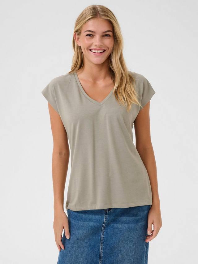 Футболка kalise с v-образным вырезом KAFFE, цвет Elephant Skin 
Футболка kalise с v-образным вырезом KAFFE, цвет Elephant Skin