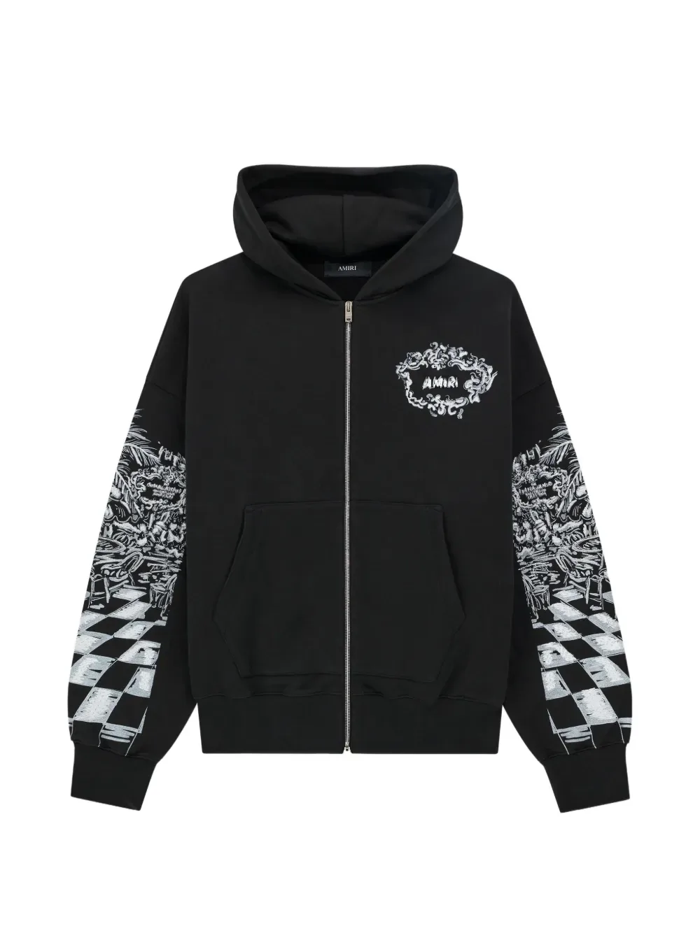 Толстовка с капюшоном на молнии AMIRI, черный
Толстовка с капюшоном на молнии AMIRI, черный