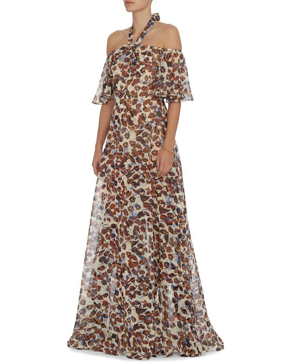 Derek Lam Женское платье с открытыми плечами и халтер-воротом, многоцветное, коричневый
Derek Lam Женское платье с открытыми плечами и халтер-воротом, многоцветное, коричневый