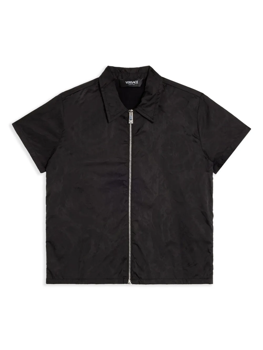 Рубашка на молнии Versace Kids, черный 
Рубашка на молнии Versace Kids, черный