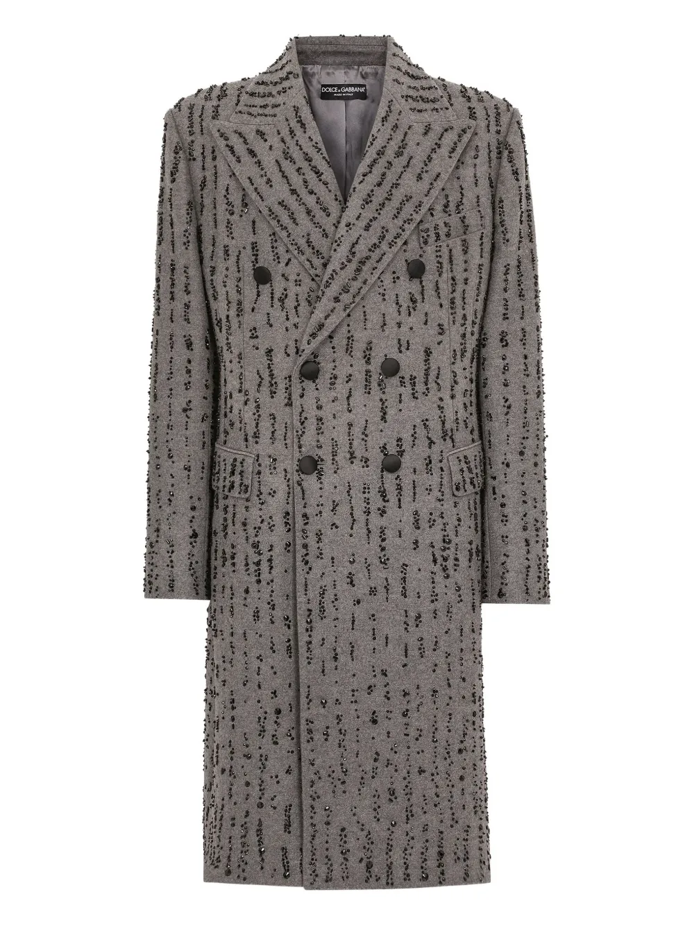 Украшенное двубортное пальто DOLCE & GABBANA, серый
Украшенное двубортное пальто DOLCE & GABBANA, серый