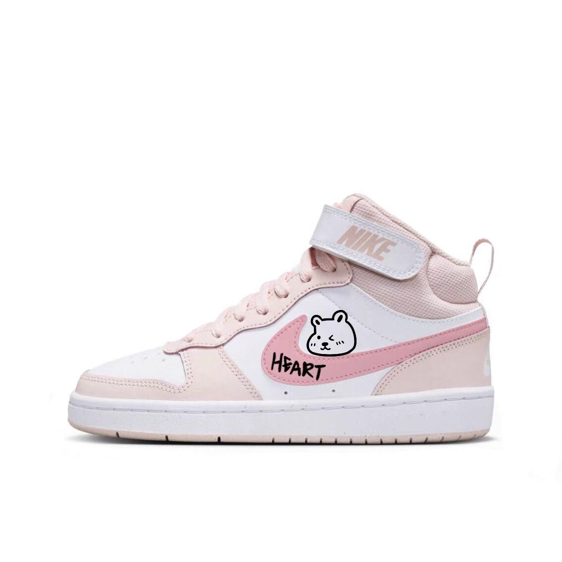 Кроссовки для скейтбординга Mid top для детей и подростков Court Cute Bear Pink Heart Abrasion Resistant Nike, розовый
Кроссовки для скейтбординга Mid top для детей и подростков Court Cute Bear Pink Heart Abrasion Resistant Nike, розовый