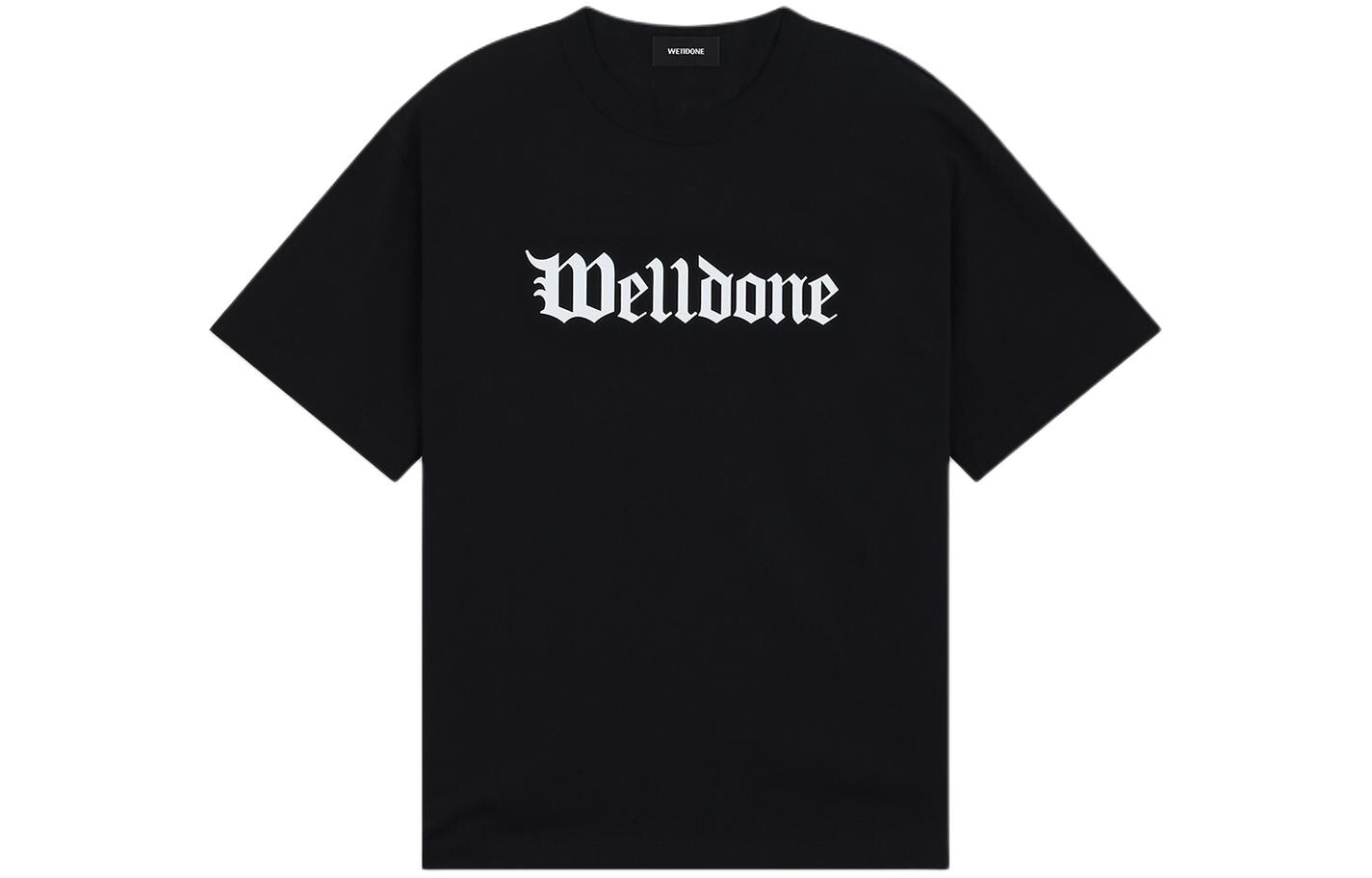 Футболка унисекс черная We11Done, черный 
Футболка унисекс черная We11Done, черный