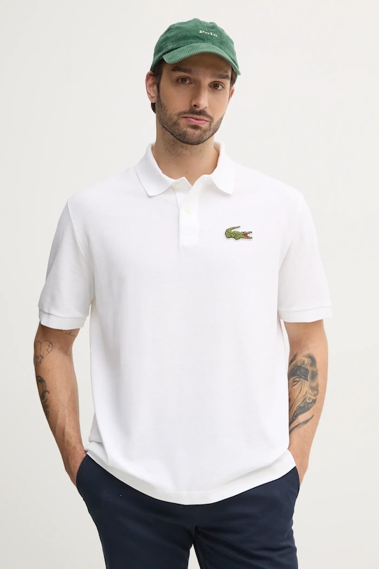 Хлопковая поло Lacoste, бежевый 
Хлопковая поло Lacoste, бежевый