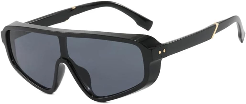 Мужские солнцезащитные очки в массивной оправе-щитке, роскошные цельные очки в стиле панк, женские модные очки-маска с защитой от УФ-излучения UV400 VVTWSSW, Black Gray
Мужские солнцезащитные очки в массивной оправе-щитке, роскошные цельные очки в стиле панк, женские модные очки-маска с защитой от УФ-излучения UV400 VVTWSSW, Black Gray