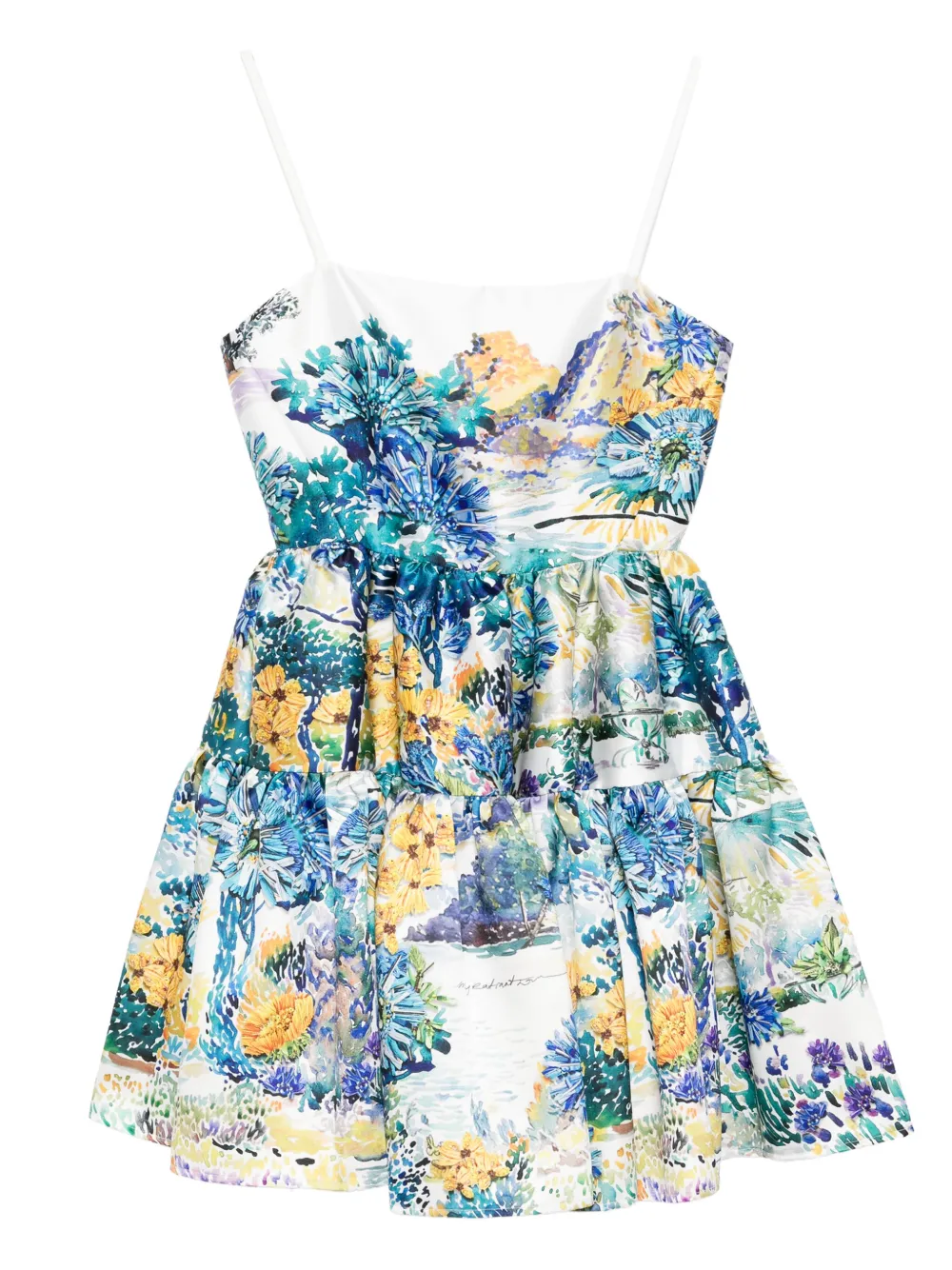 Платье с цветочным принтом Mary Katrantzou, белый
Платье с цветочным принтом Mary Katrantzou, белый