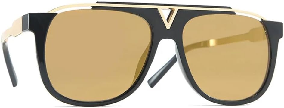Роскошные солнцезащитные очки для женщин и мужчин, винтажные, с зеркальным градиентом, металлические, в большой оправе, в стиле панк, солнцезащитные очки для мужчин с защитой от УФ-излучения UV400 TYUVIVO, Black Gold
Роскошные солнцезащитные очки для женщин и мужчин, винтажные, с зеркальным градиентом, металлические, в большой оправе, в стиле панк, солнцезащитные очки для мужчин с защитой от УФ-излучения UV400 TYUVIVO, Black Gold