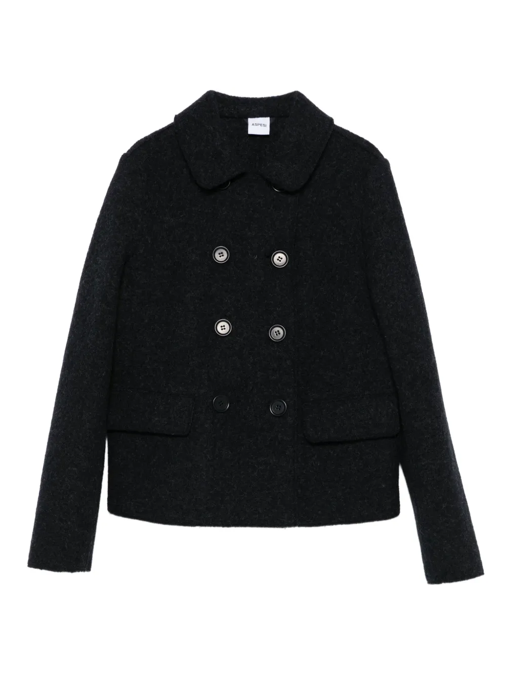 Двубортный пиджак из вирджинской шерсти ASPESI, серый
Двубортный пиджак из вирджинской шерсти ASPESI, серый