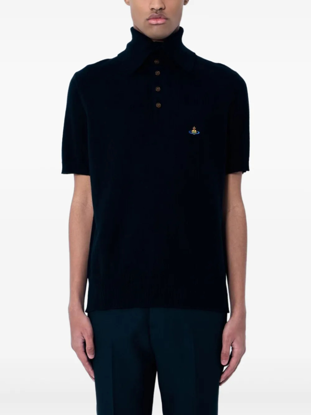 Рубашка поло с вышитыми сферами Vivienne Westwood, черный
Рубашка поло с вышитыми сферами Vivienne Westwood, черный