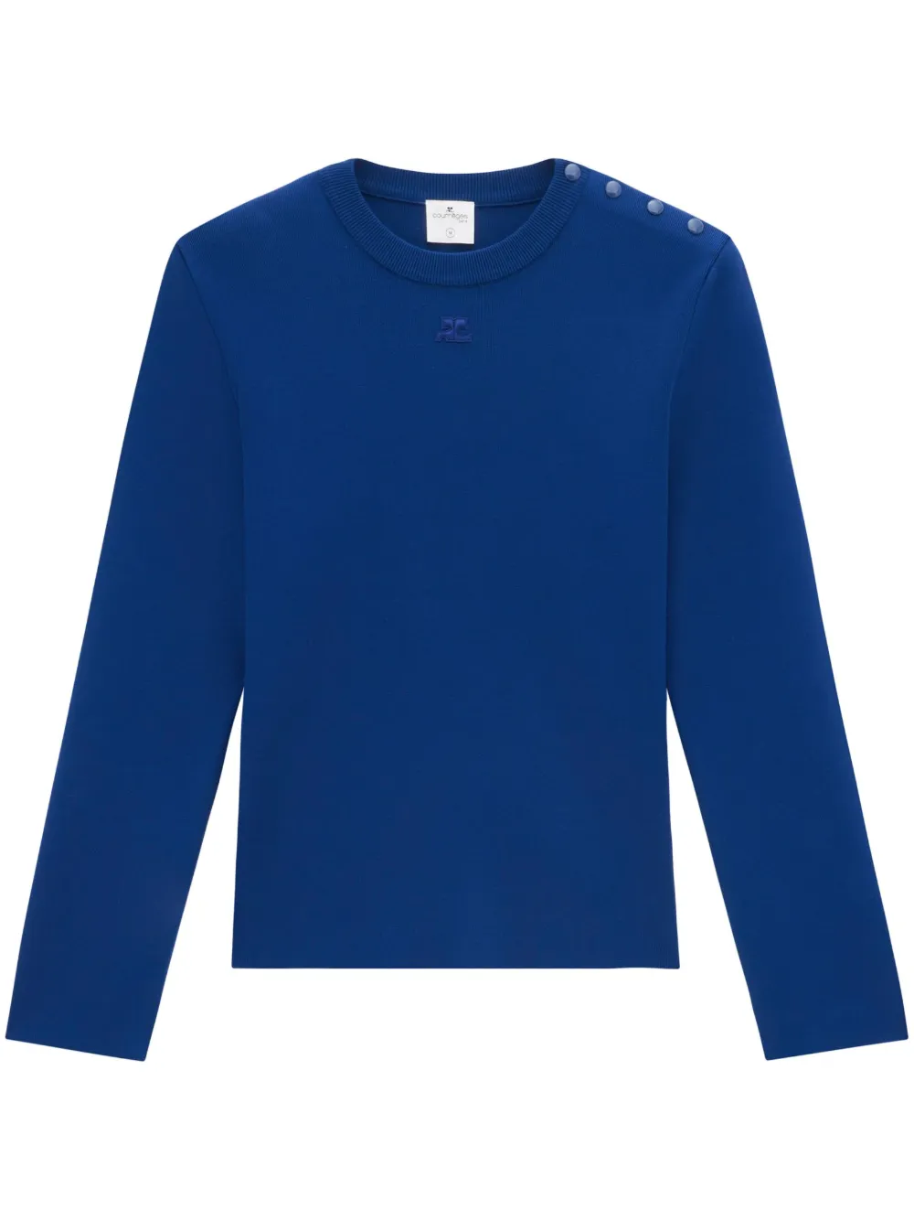 Свитер с нашивкой-логотипом Courrèges, синий
Свитер с нашивкой-логотипом Courrèges, синий