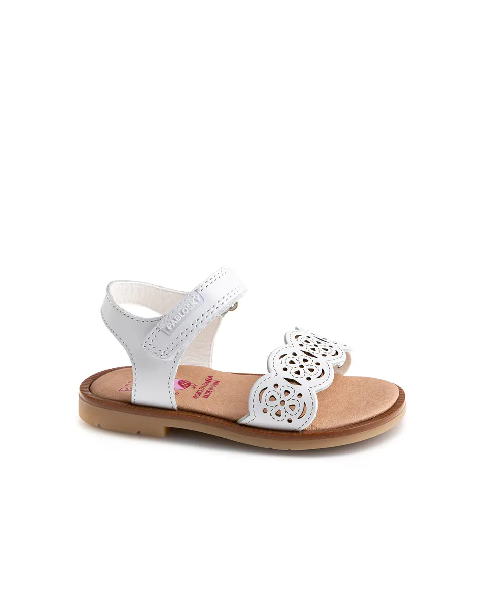 Кожаные босоножки для малышей с клейкой застежкой Pablosky, белый
Кожаные босоножки для малышей с клейкой застежкой Pablosky, белый