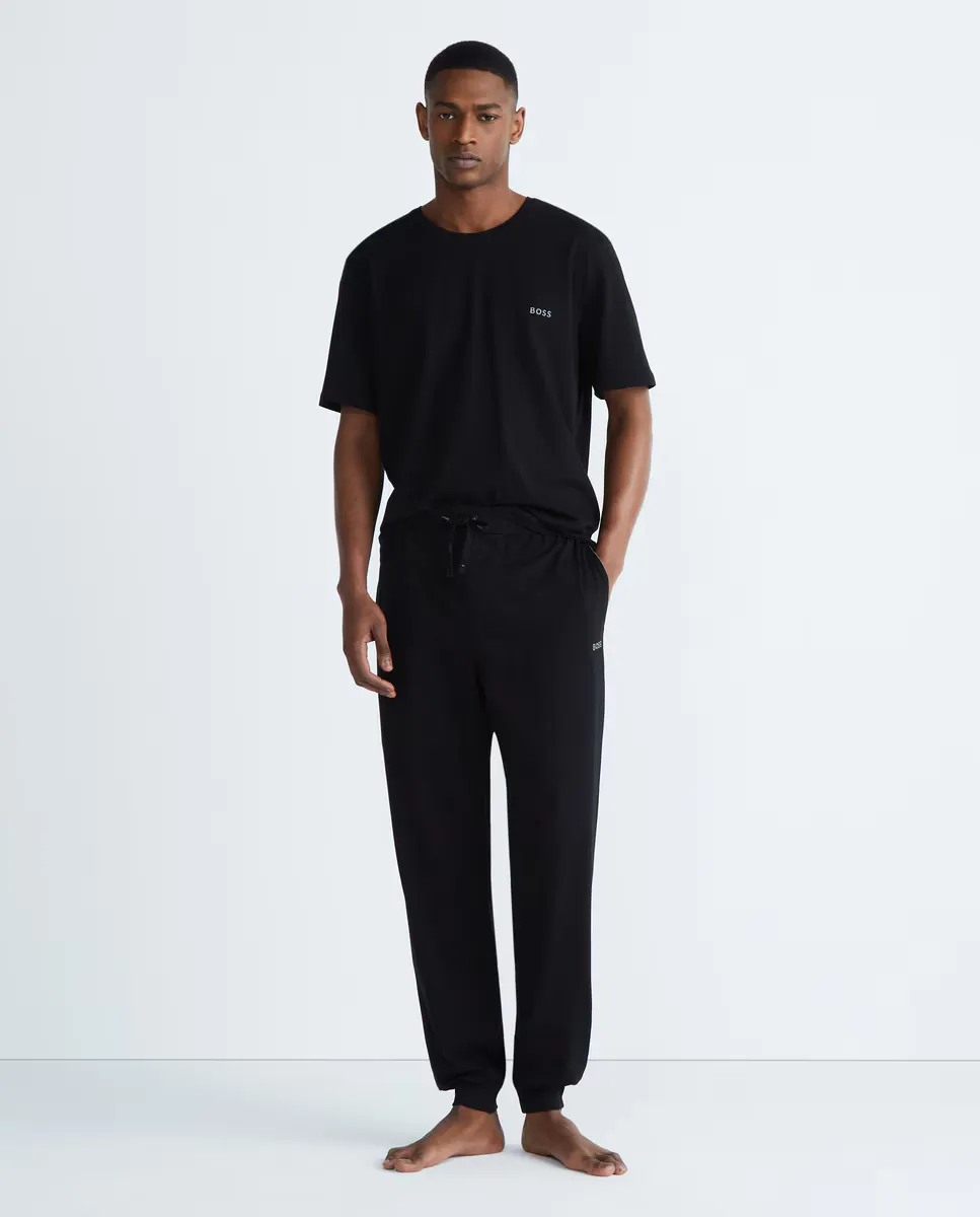 Спортивные брюки из эластичного хлопка с логотипом Boss, черный
Спортивные брюки из эластичного хлопка с логотипом Boss, черный