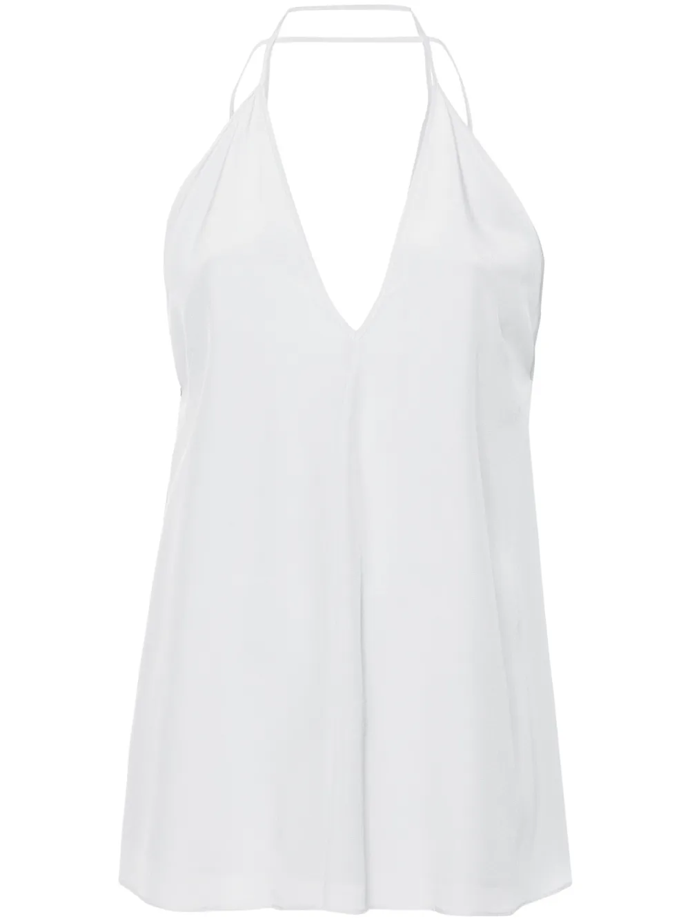 Шелковый топ с вырезом халтер TOTEME, серый
Шелковый топ с вырезом халтер TOTEME, серый