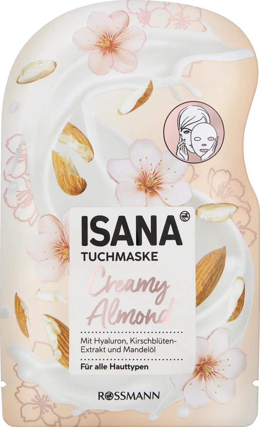Маска для лица ISANA Tuchmaske Creamy Almond
Маска для лица ISANA Tuchmaske Creamy Almond