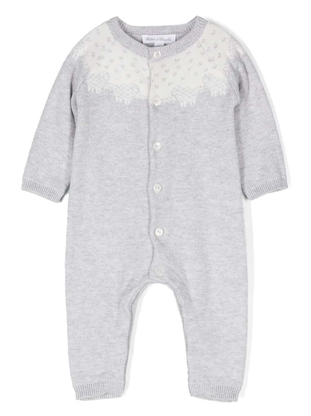 Комбинезон вязки интарсия с узором Tartine Et Chocolat, серый
Комбинезон вязки интарсия с узором Tartine Et Chocolat, серый