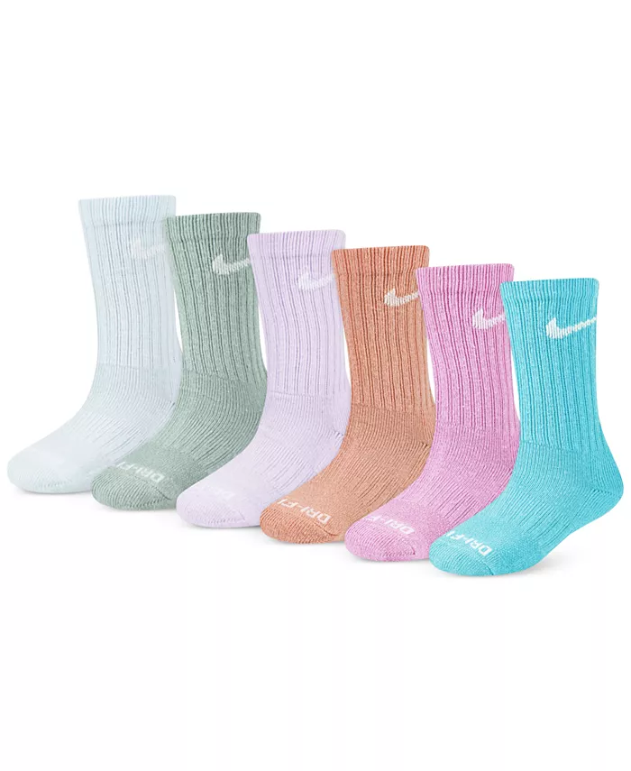 Детские носки Performance Crew, 6 пар Nike, синий 
Детские носки Performance Crew, 6 пар Nike, синий