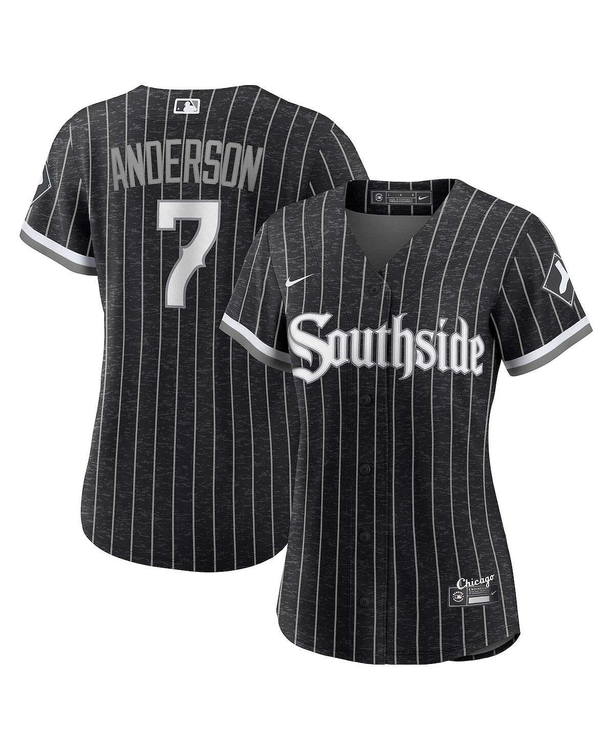 Женская черная футболка Тима Андерсона Chicago White Sox City Connect Replica Player Nike, черный
Женская черная футболка Тима Андерсона Chicago White Sox City Connect Replica Player Nike, черный