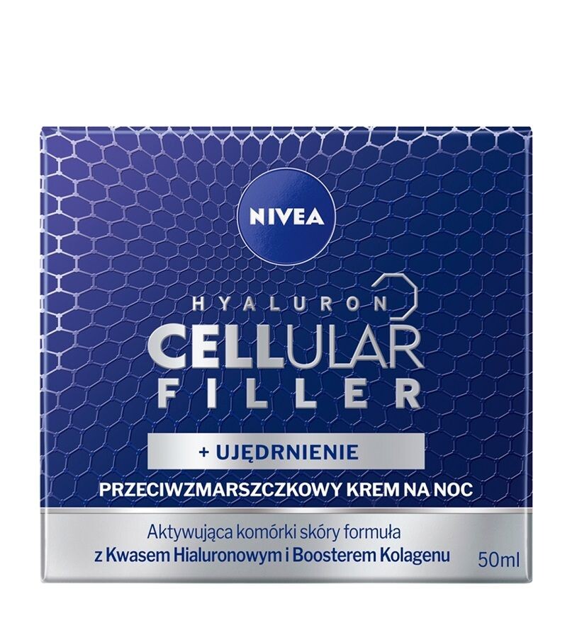Nivea Cellular Hyaluron Filler крем для лица на ночь, 50 ml
Nivea Cellular Hyaluron Filler крем для лица на ночь, 50 ml