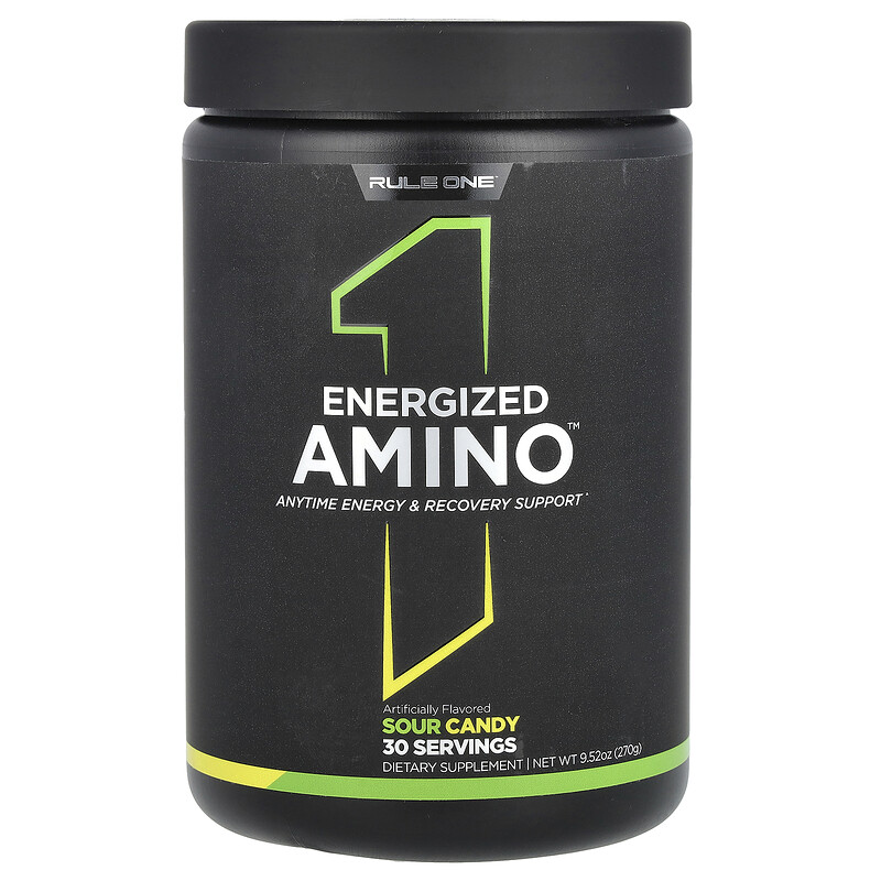 Rule One Proteins, Energized Amino, аминокислоты, кислые конфеты, 270 г (9,52 унции)
Rule One Proteins, Energized Amino, аминокислоты, кислые конфеты, 270 г (9,52 унции)