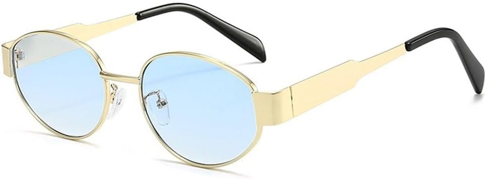 Солнцезащитные очки в овальной металлической оправе для женщин, модные, с прозрачными линзами с градиентом «океан», защита от УФ-излучения UV400, для мужчин, в стиле панк SKFGNX, Golden Blue
Солнцезащитные очки в овальной металлической оправе для женщин, модные, с прозрачными линзами с градиентом «океан», защита от УФ-излучения UV400, для мужчин, в стиле панк SKFGNX, Golden Blue