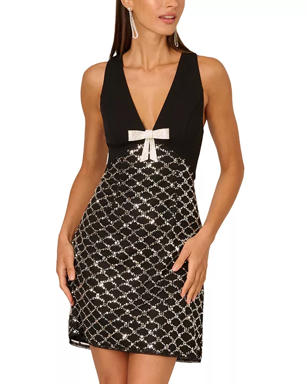 Мини-Платье с пайетками Adrianna By Adrianna Papell, серебряный
Мини-Платье с пайетками Adrianna By Adrianna Papell, серебряный