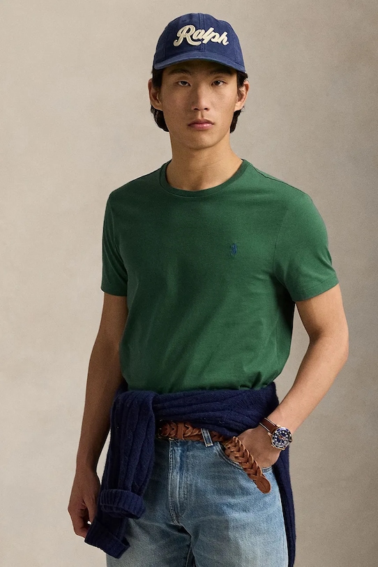 Хлопковая футболка Polo Ralph Lauren, зеленый
Хлопковая футболка Polo Ralph Lauren, зеленый