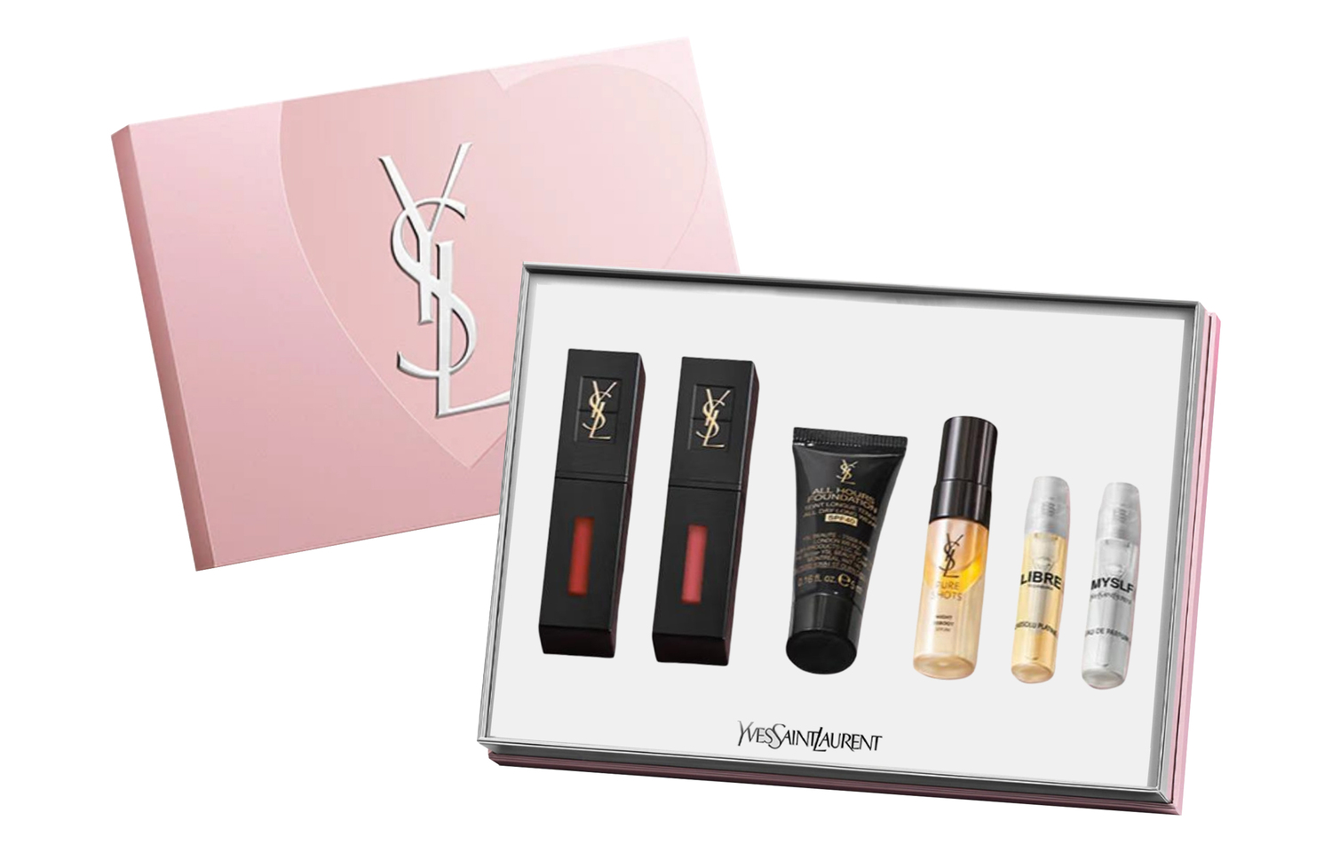 SAINT LAURENT Красный nude двухцветный жидкий блеск для губ косметический набор легко растушевывается комплект для тона лица шесть предметов
SAINT LAURENT Красный nude двухцветный жидкий блеск для губ косметический набор легко растушевывается комплект для тона лица шесть предметов