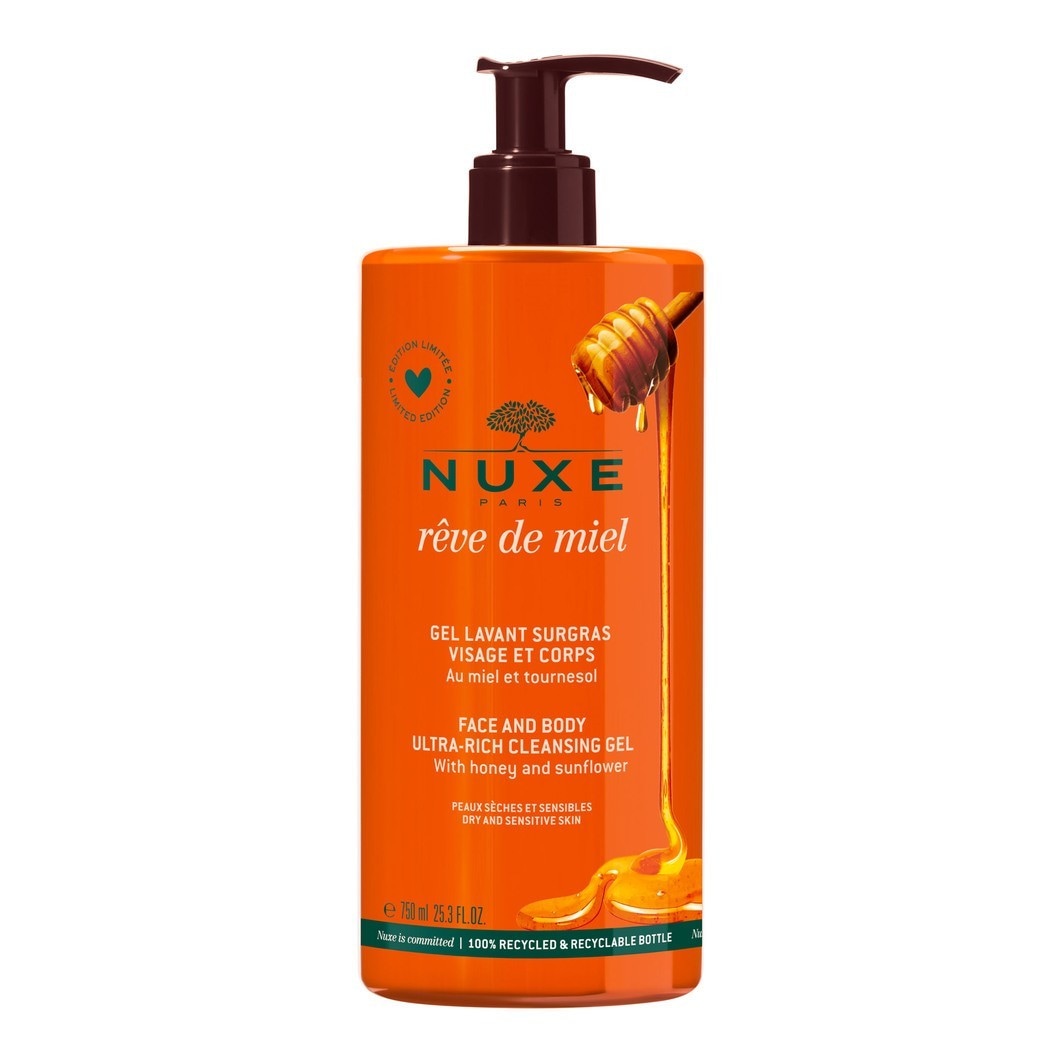 Гель для душа reve de miel cleansing gel Nuxe, объем 750 мл
Гель для душа reve de miel cleansing gel Nuxe, объем 750 мл